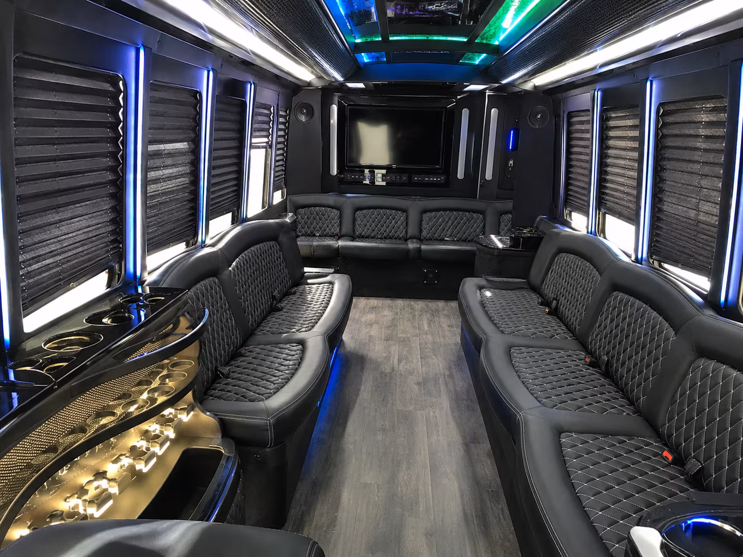 28 Passenger Party Bus Interior