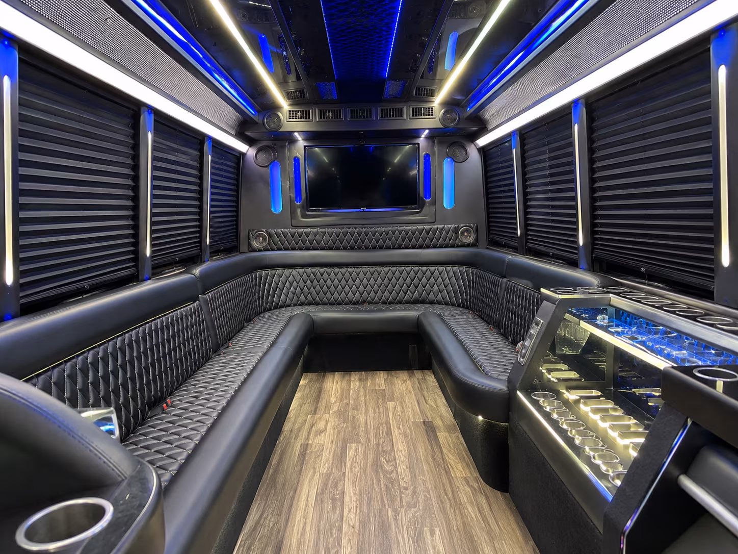 28 Passenger Party Bus Interior