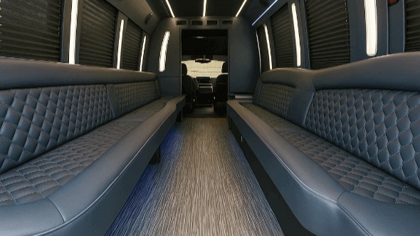 Interior of Charter Bus Company Kennewick's 25 Passenger Party Bus in Kennewick