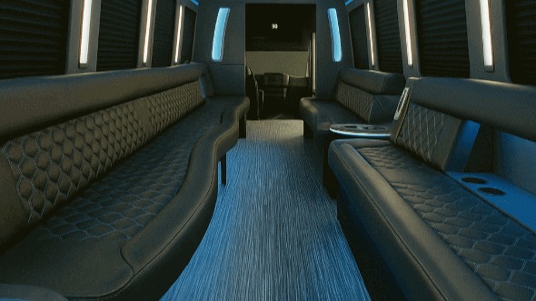 Interior of Charter Bus Company Bellingham's 28 Passenger Party Bus in Bellingham