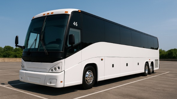 Exterior of Charter Bus Company Spokane Valley's 40 Passenger Charter Bus in Spokane Valley