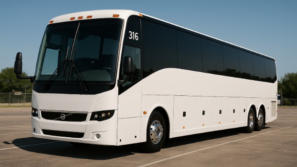 Exterior of Charter Bus Company Spokane Valley's 55 Passenger Charter Bus in Spokane Valley